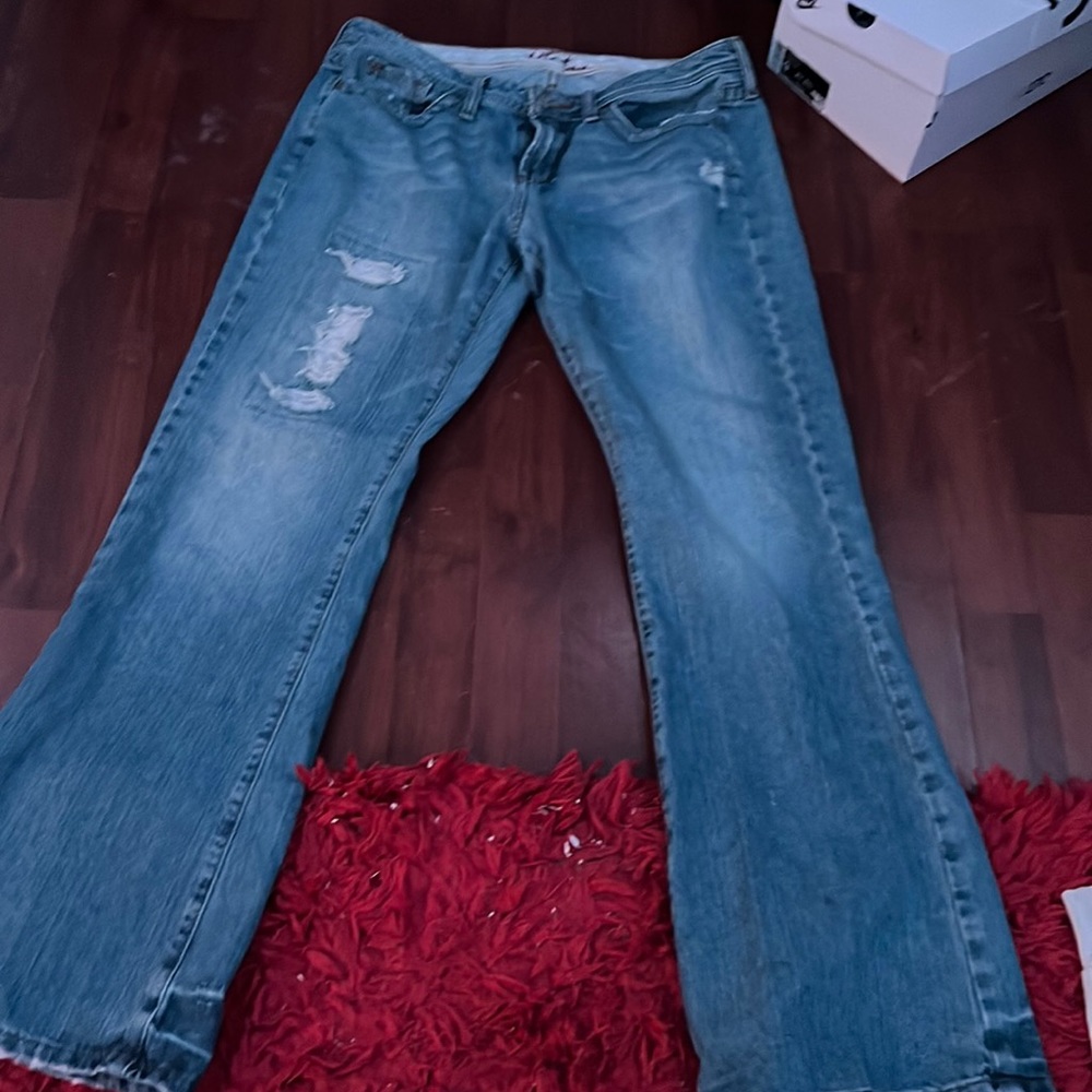 Vintage straight leg low rise jeans